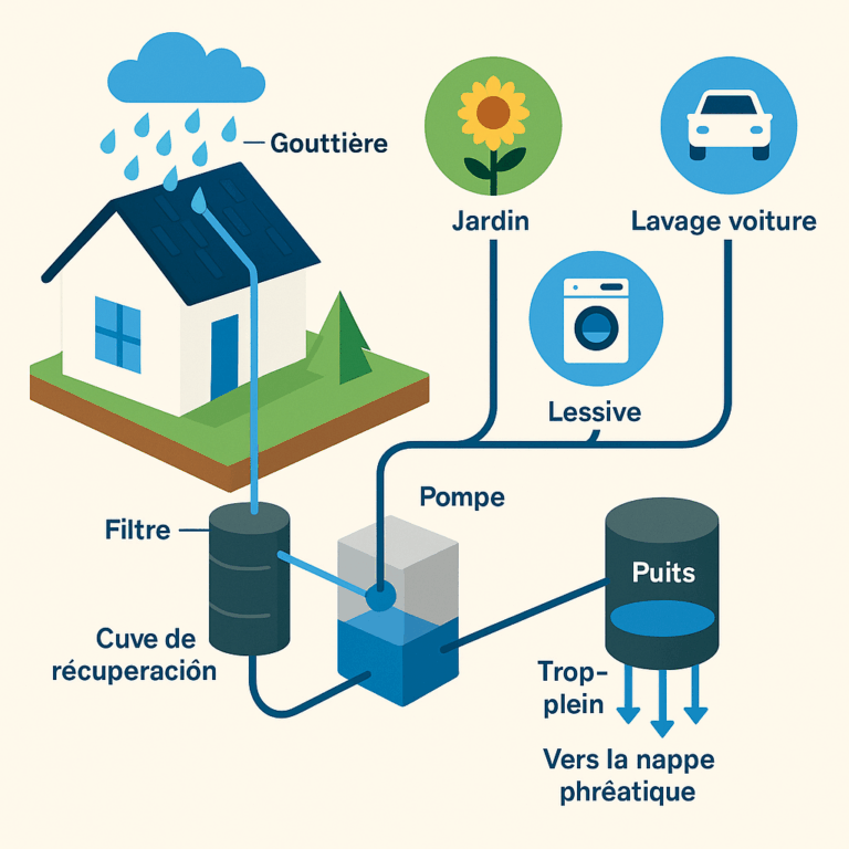fonctionnement d'un récupérateur d'eau de pluie