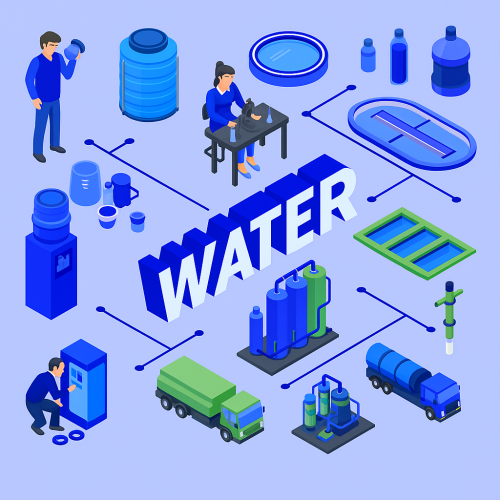 schéma de la gestion de l'eau